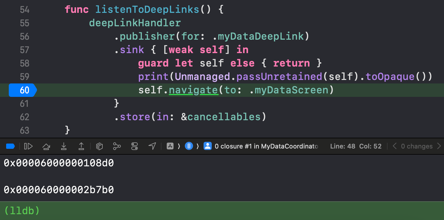 Printing the memory address