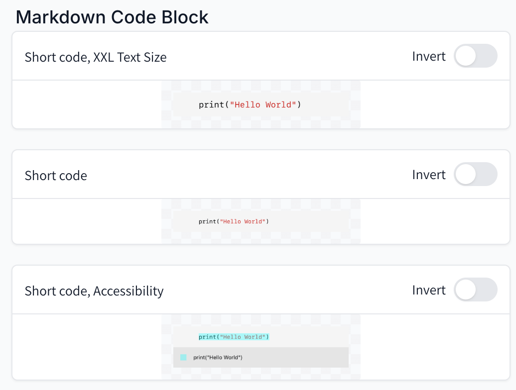 Variants of "Short Code"