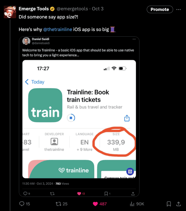 Trainline tweet